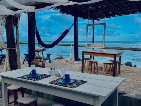 Hotel/Pousada in pousada & bar pé na Areia no Caribe brasileiro